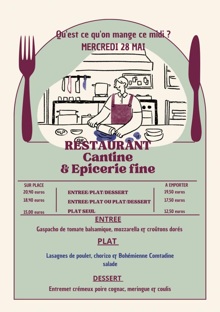Menu de l'Épicerie-Maurice du jour